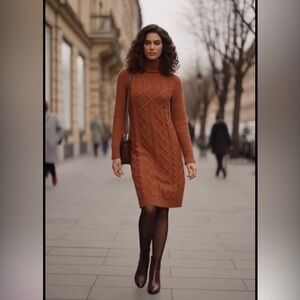 Moda International Copper Wool Knit Dress